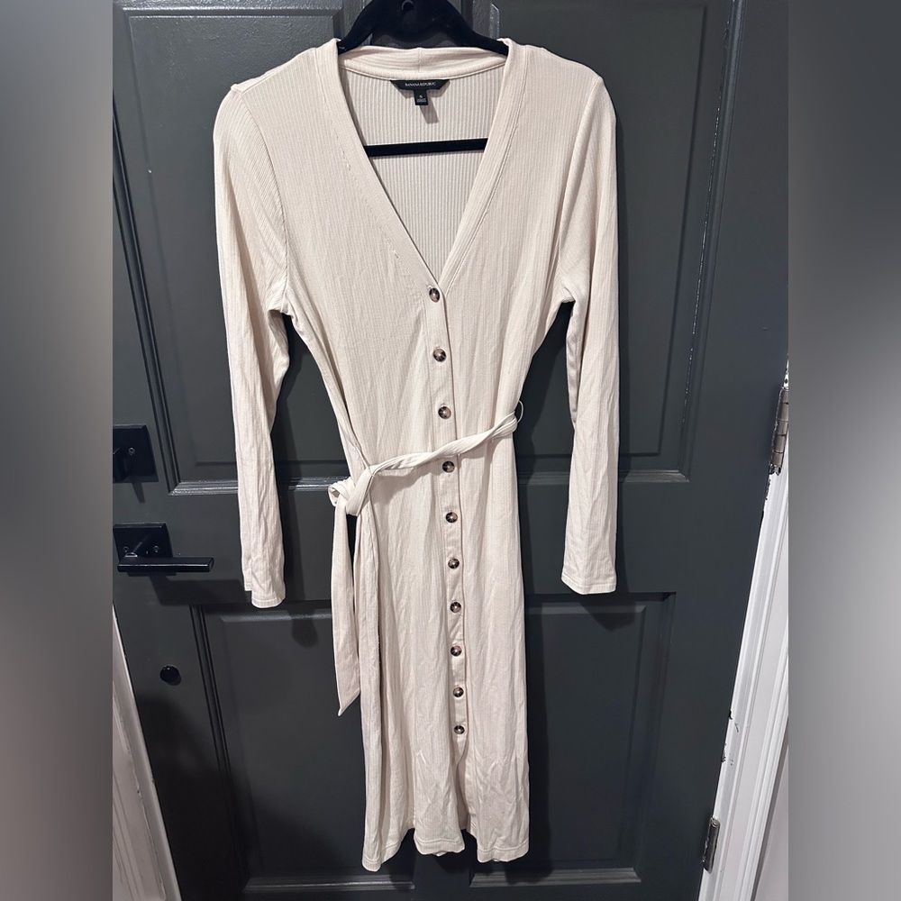 Banana Republic Tie Waist Midi Dress